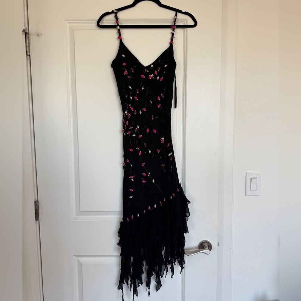 Sue Wong Y2K Silk Beaded Dress - Picture 1 of 7